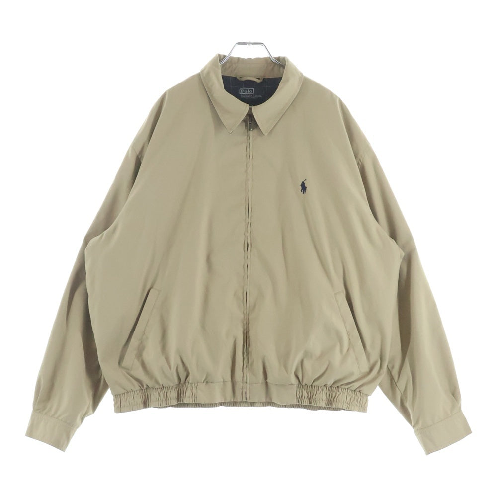 POLO RALPH LAUREN(ポロラルフローレン) ナイロントラッカージャケット 裏地チェック柄 キャメル