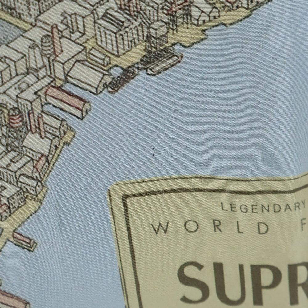 SUPREME(シュプリーム) 23AW SILK MAP CARDIGAN シルク マップ カーディガン 長袖 ブラック/ブルー
