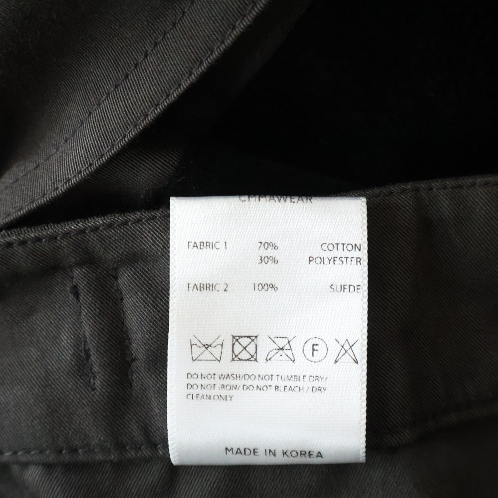 cmmawear(コマウェア) THIA CARGO TROUSERS 切り替え ワイドカーゴパンツ ブラウン/ブラック