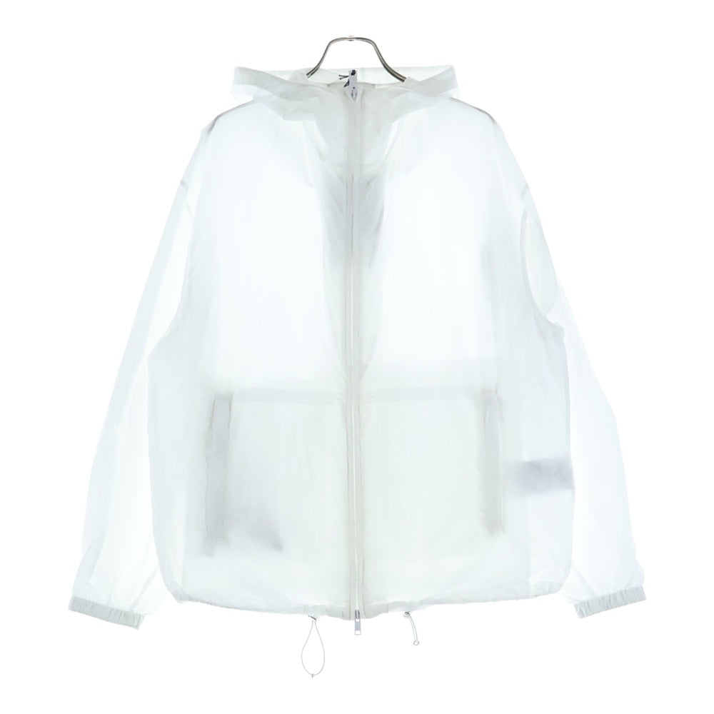 PRADA(プラダ) RE-NYLON リナイロン トライアングルロゴプレート フーデッドナイロンジャケット ジップアップブルゾン ホワイト SGC835