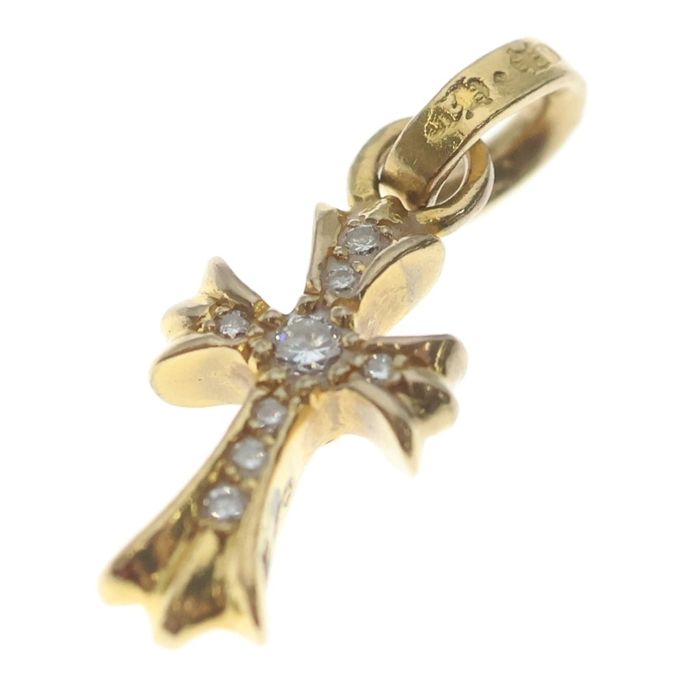 CHROME HEARTS(クロムハーツ) 22K CRS BBYFAT P/DIA ベイビーファットクロス PAVEダイヤ ペンダントトップ ゴールド BCA035