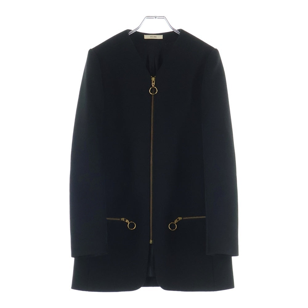 CELINE(セリーヌ) フィービー期 ジップデザインドレス アセテート ポリエステル ブラック レディース