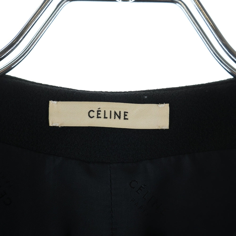 CELINE(セリーヌ) フィービー期 ジップデザインドレス アセテート ポリエステル ブラック レディース