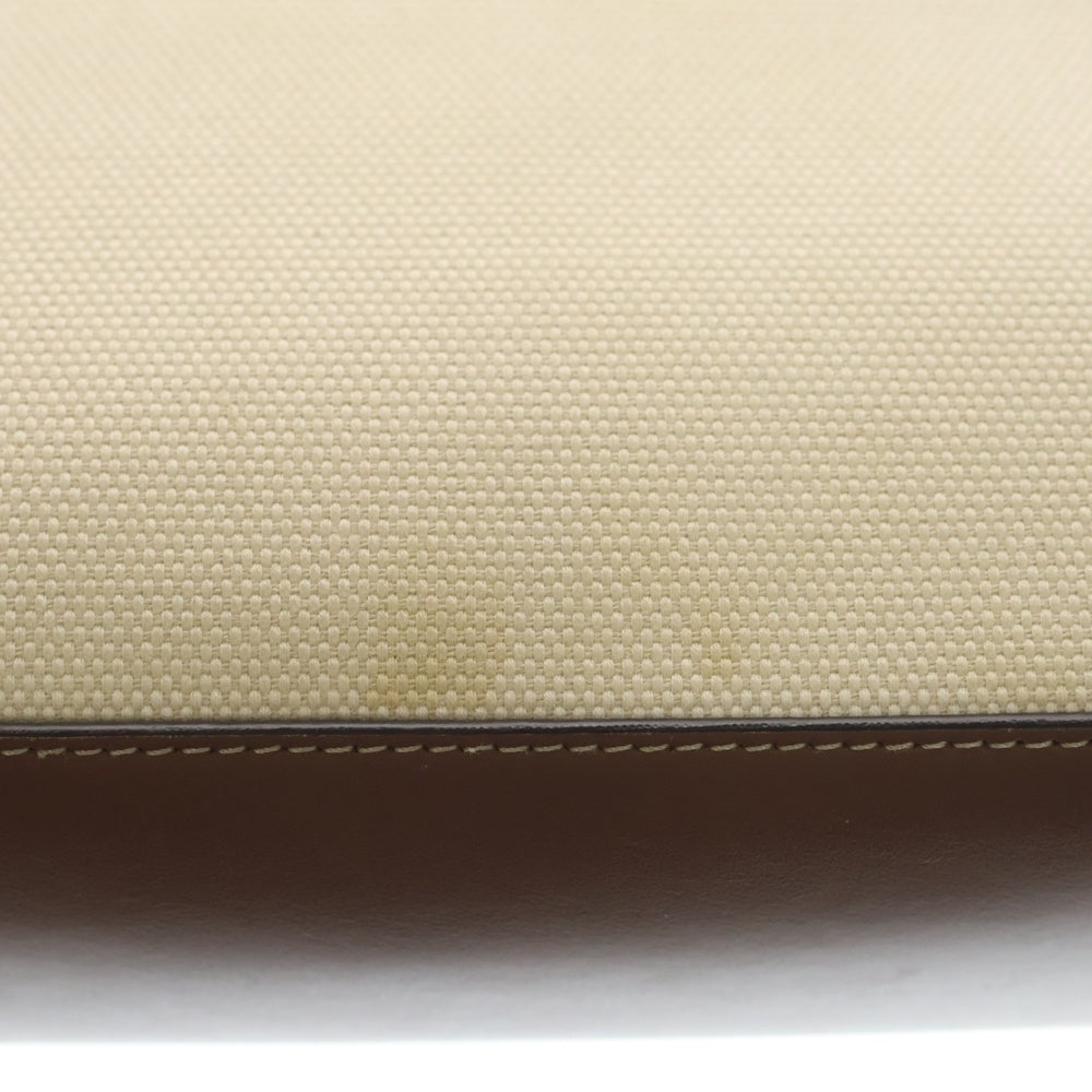 BURBERRY(バーバリー) ロゴプリント キャンバス/レザー トートバッグ ベージュ/ブラウン 8036784 レディース