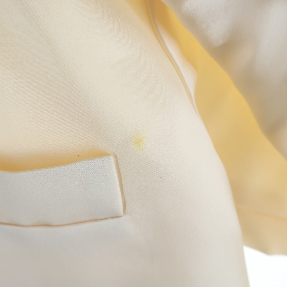 PRADA(プラダ) シルクショート丈 ノーカラーボンバージャケット アイボリー レディース P516N S231