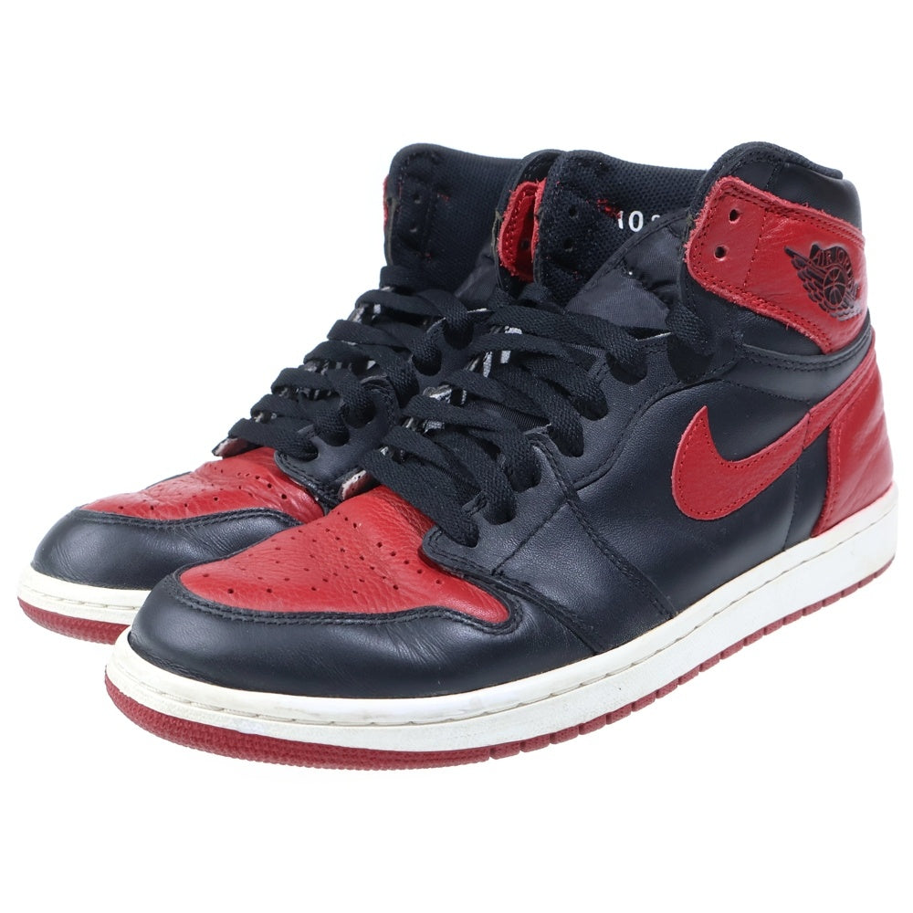 NIKE(ナイキ) AIR JORDAN 1 RETRO HIGH OG BANNED BRED エアジョーダン1ブレッド ハイカットスニーカー US10 555088-001