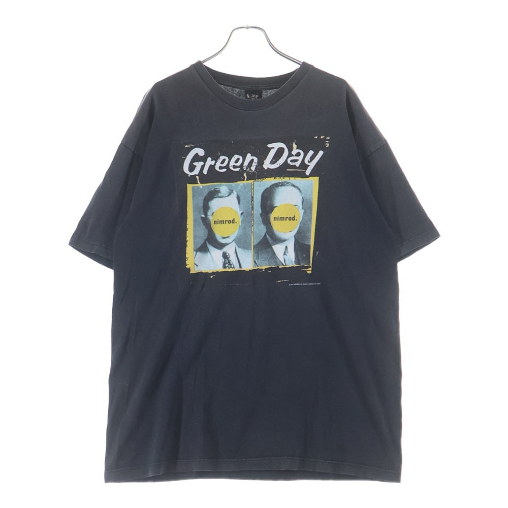 VINTAGE(ヴィンテージ) 90s GREEN DAY NIMROD グリーンデイ 両面プリント 半袖Tシャツ カットソー ブラック