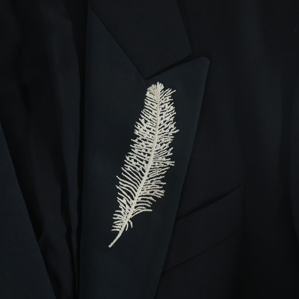 Alexander McQueen(アレキサンダーマックイーン) 06AW FEATHER JACKET フェザー刺繍 テーラードジャケット ブラック 712019-05-03