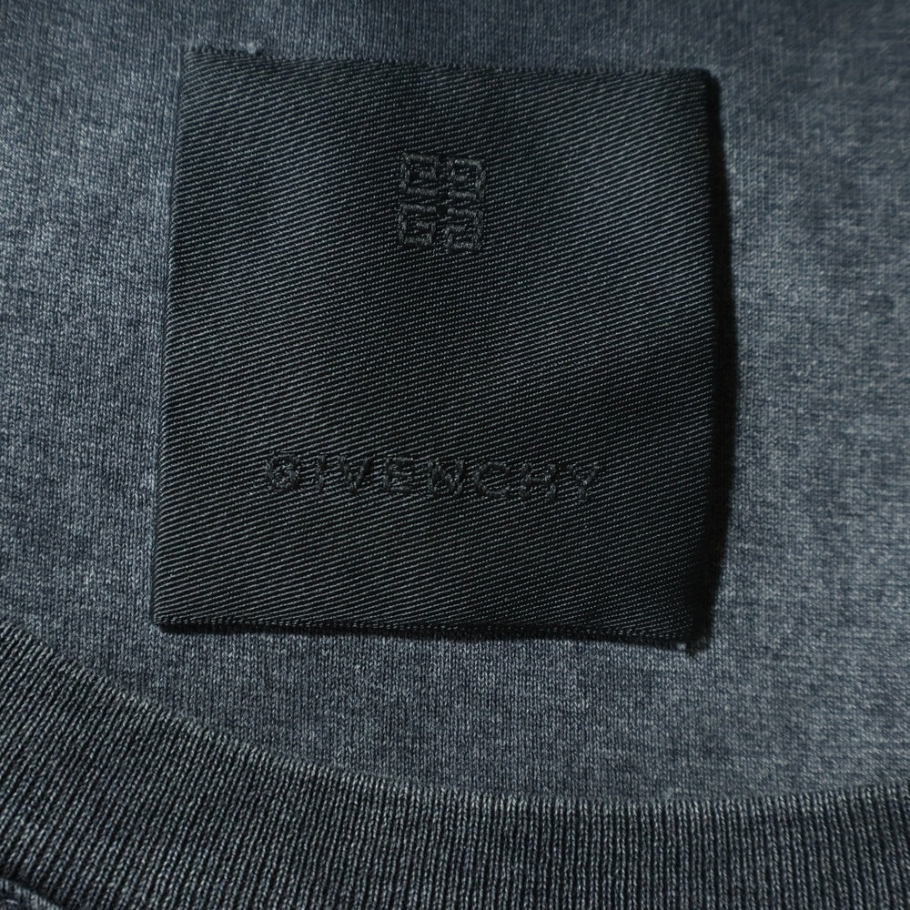GIVENCHY(ジバンシィ) 22AW OVERLAPPED OVERSIZED FIT TEE BM716N3Y7X オーバーラップ 刺繍 半袖Tシャツ ダークグレー