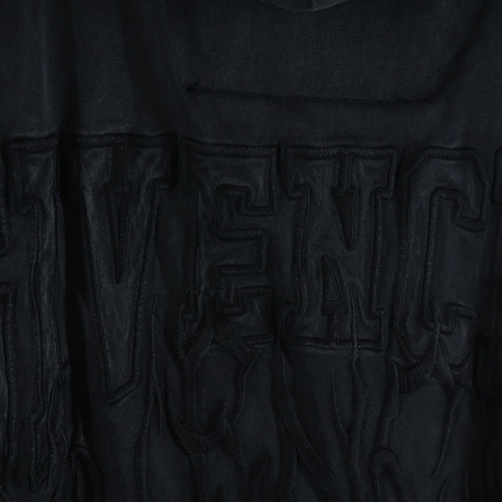 GIVENCHY(ジバンシィ) 22AW OVERLAPPED OVERSIZED FIT LAYERED HOODIE BMJ0J83Y8U オーバーラップ 刺繍 レイヤードフーディ パーカー ダークグレー