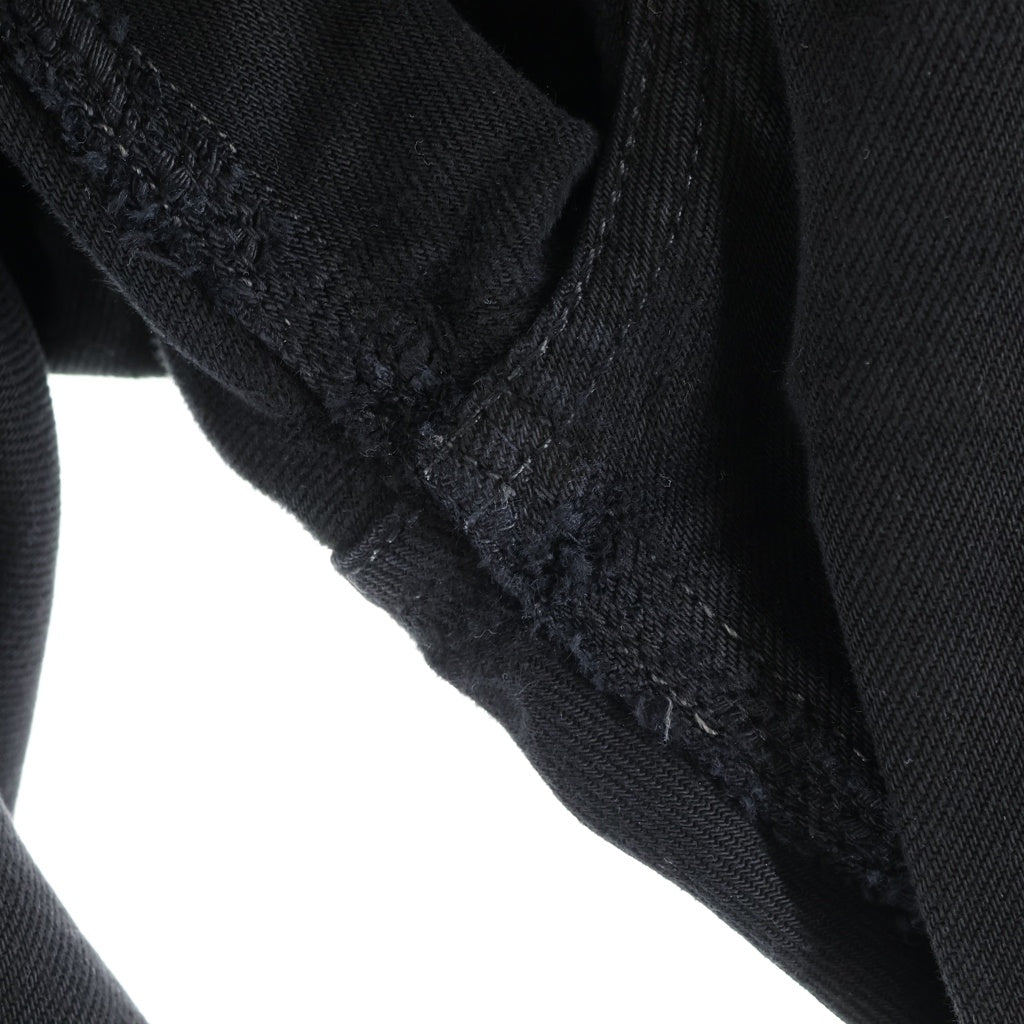 Maison Martin Margiela(メゾンマルタンマルジェラ) 0 10 アーティザナル レザー切り替え 再構築デニムパンツ ジーンズ 本人期 ここのえ期 ブラック 2HPTCUI JEAN