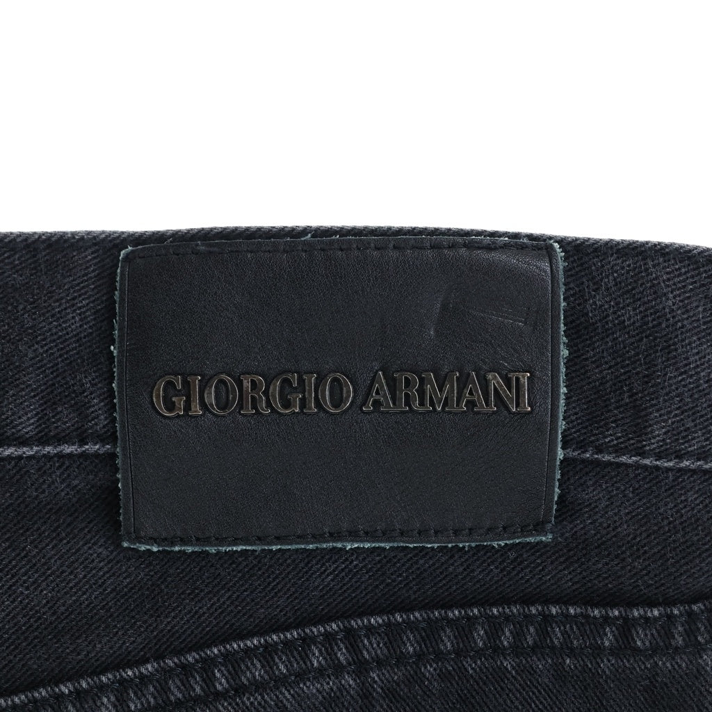 GIORGIO ARMANI(ジョルジオアルマーニ) Denim Pants ストレート デニムパンツ ストレッチ ジーンズ イタリア製 ブラック SSJ50S SS8BS
