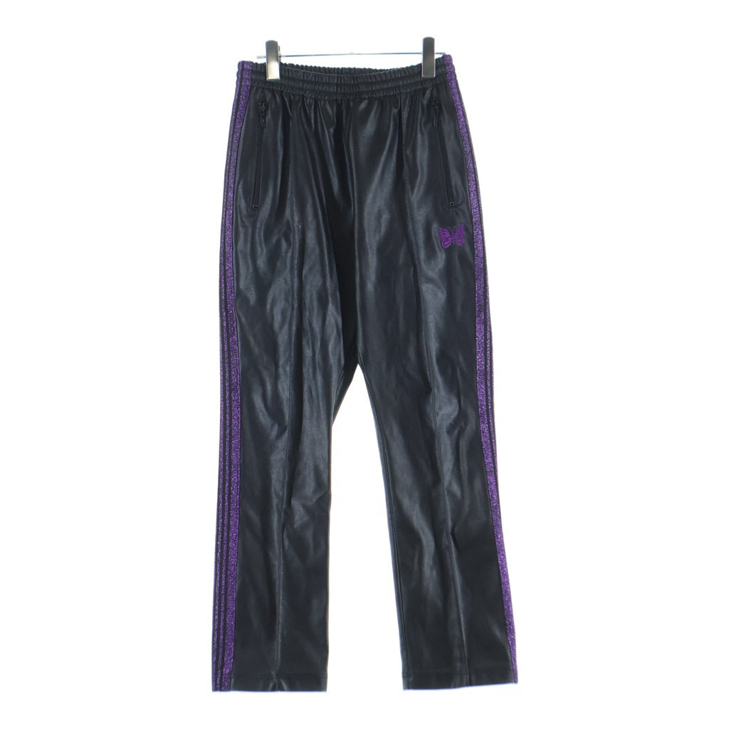 Needles(ニードルス) 19AW Narrow TRACK PANT Synthetic Leather フェイクレザー ナロートラックパンツ ブラック FK200