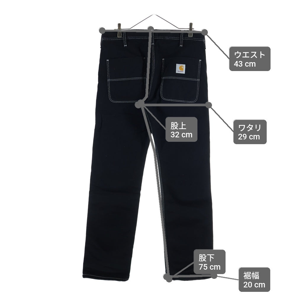Carhartt WIP(カーハート ダブリューアイピー) CHALK PANT チョーク パンツ ホワイトステッチ ブラック