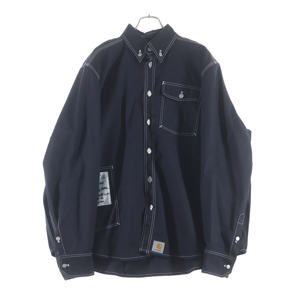 VETEMENTS(ヴェトモン) 17SS ×Carhartt カーハート オーバーサイズ デニム ワークシャツ MSS17CW4 ブラック