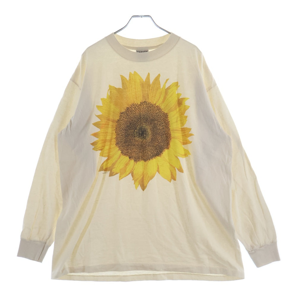 VINTAGE(ヴィンテージ) 90s STUDIO Q Sun Flower L/S Tee ヒマワリ 長袖プリントTシャツ カットソー ホワイト