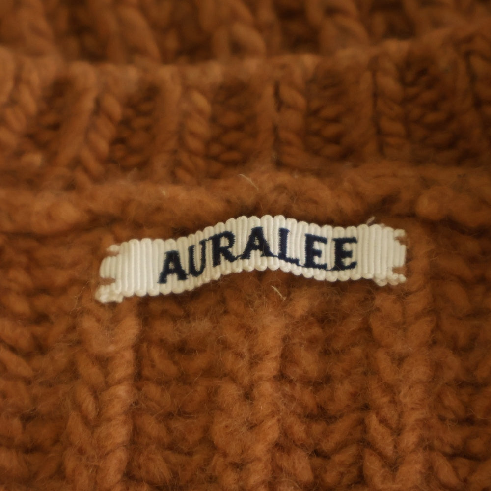 AURALEE(オーラリー) SUPER MILLED RIB KNIT スーパーミルド リブ ニット セーター ニット オレンジ A7AP03RW
