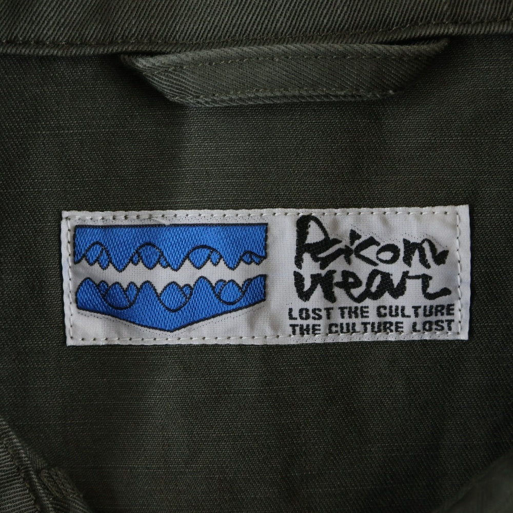 NO BRAND(ノーブランド) tivoLi surf shop WN'W SHIRTS 2 チボリサーフショップ ワークシャツジャケット ミリタリージャケット カーキ