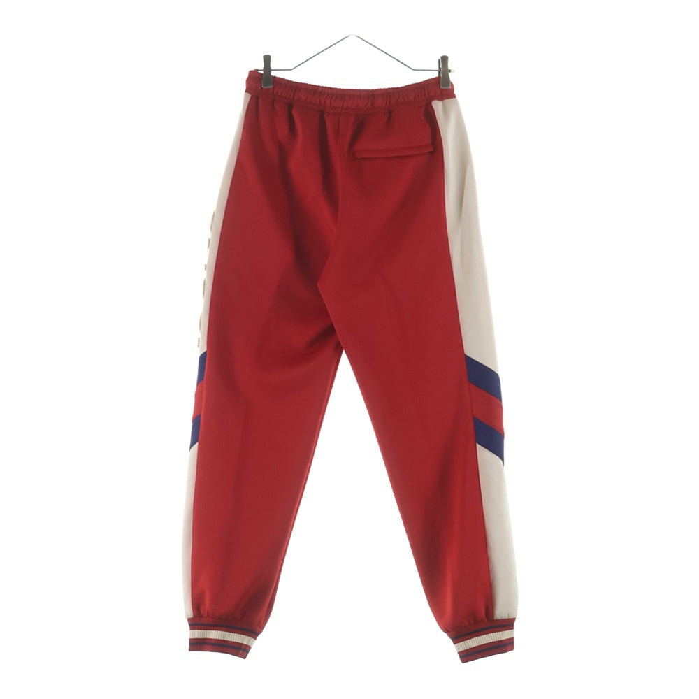 GUCCI(グッチ) Neoprene Track Webbed Pant 715190 XJETH サイドロゴ トラックパンツ レッド
