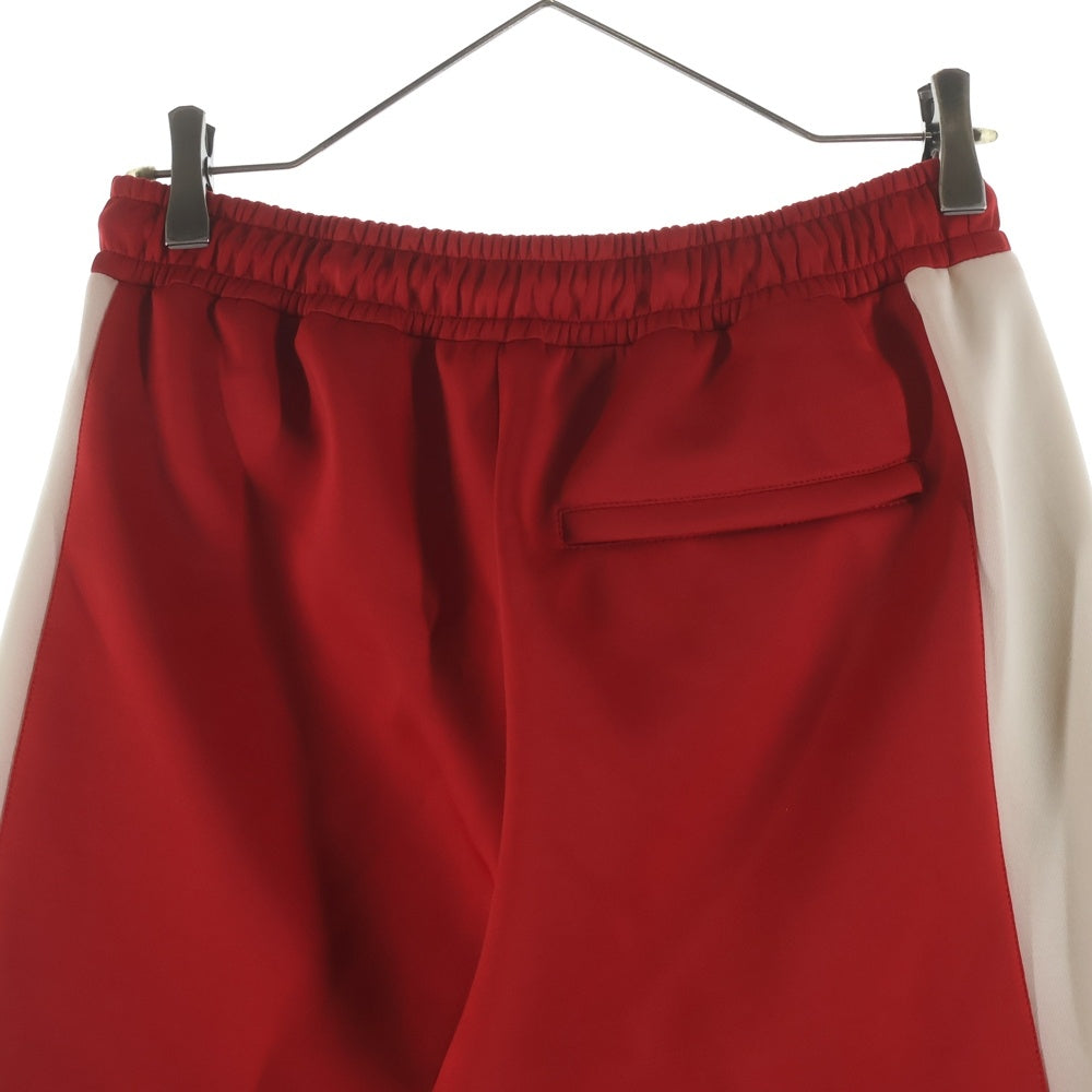 GUCCI(グッチ) Neoprene Track Webbed Pant 715190 XJETH サイドロゴ トラックパンツ レッド