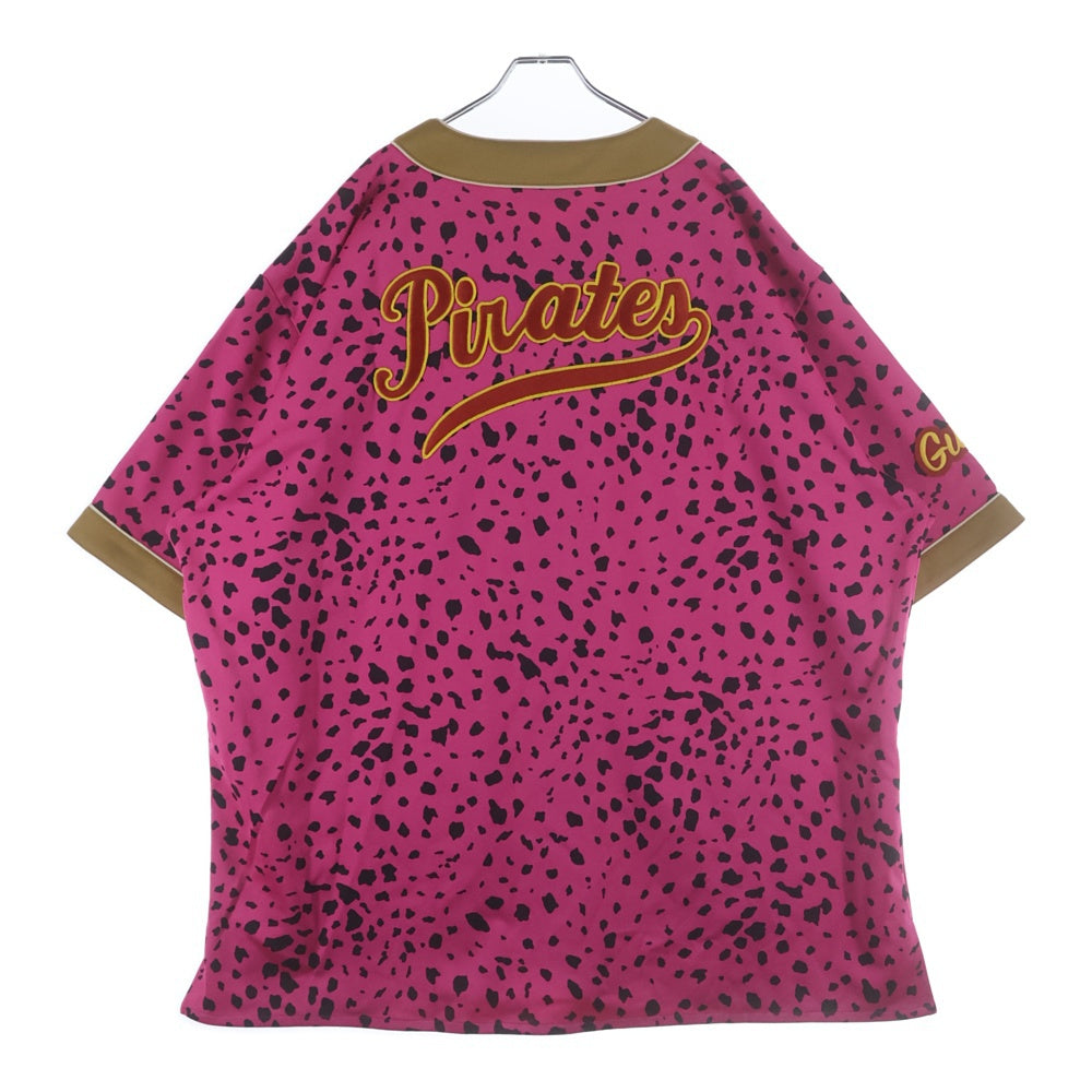 GUCCI(グッチ) ×MLB ANIMAL BOWLLING SS SHIRTS 726039 XJE4V ボウリング半袖シャツ アニマル総柄 ピンク