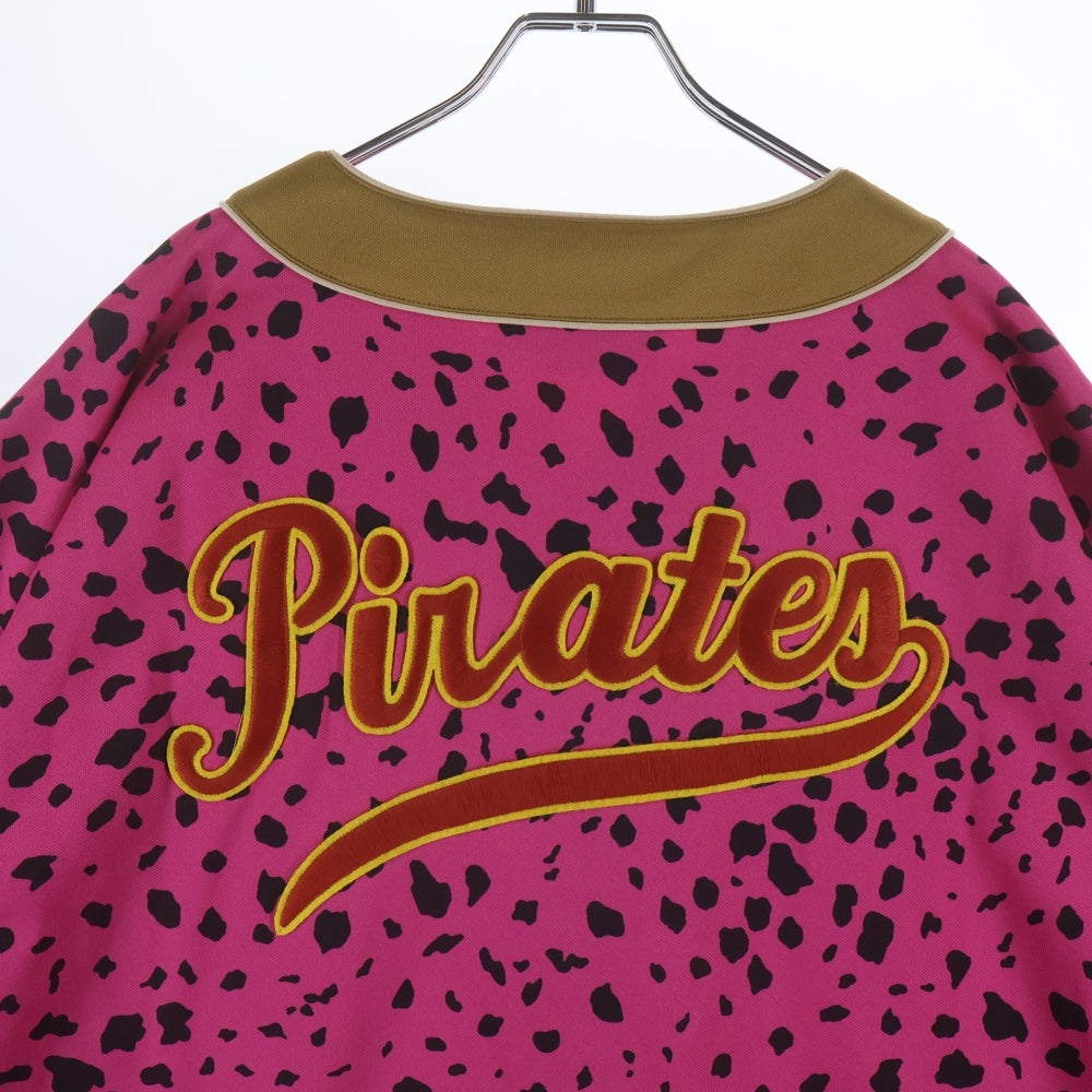 GUCCI(グッチ) ×MLB ANIMAL BOWLLING SS SHIRTS 726039 XJE4V ボウリング半袖シャツ アニマル総柄 ピンク