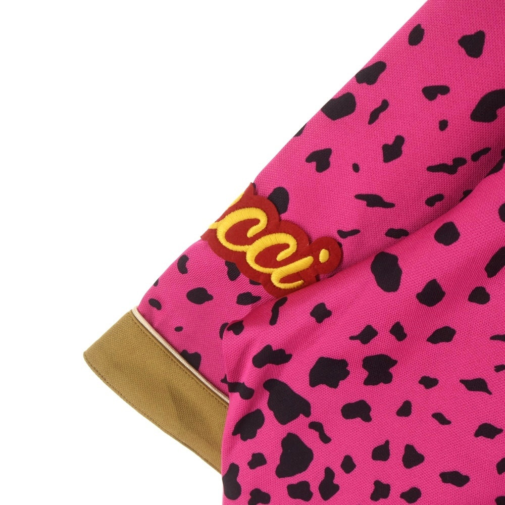 GUCCI(グッチ) ×MLB ANIMAL BOWLLING SS SHIRTS 726039 XJE4V ボウリング半袖シャツ アニマル総柄 ピンク