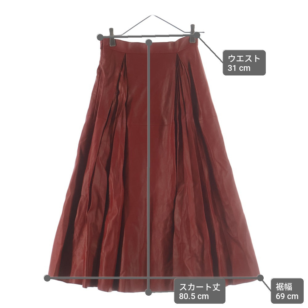 GUCCI(グッチ) Leather Skirt 662340 XN336 レザー スカート レディース レッド