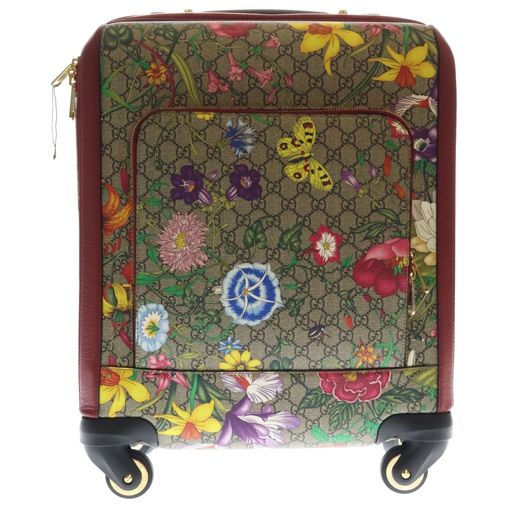 GUCCI(グッチ) GG FLORAL SUITCASE 451003 GGスプリーム フローラル総柄 キャリーケース マルチカラー レディース