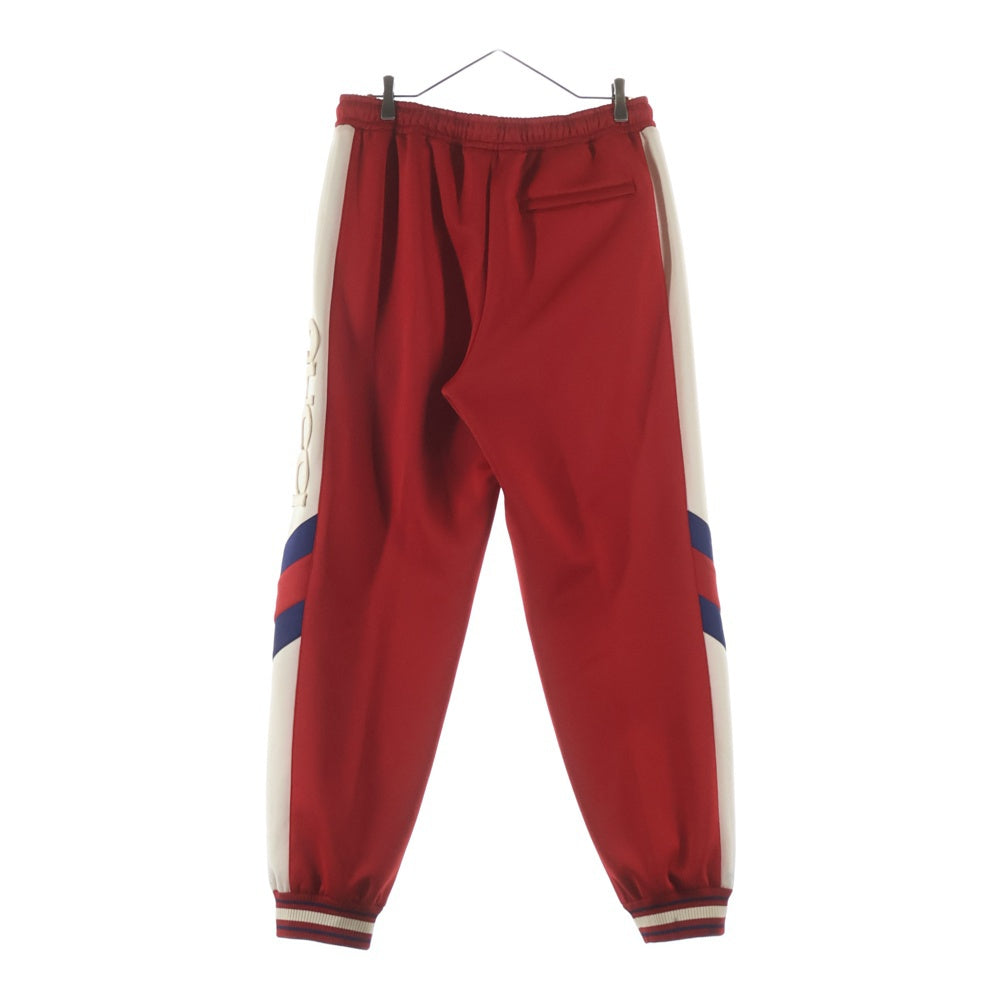 GUCCI(グッチ) Neoprene Track Webbed Pant 715190 XJETH サイドロゴ トラックパンツ レッド