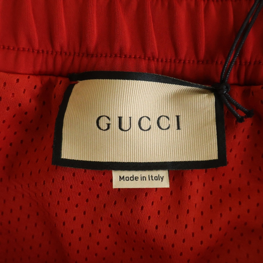 GUCCI(グッチ) Neoprene Track Webbed Pant 715190 XJETH サイドロゴ トラックパンツ レッド