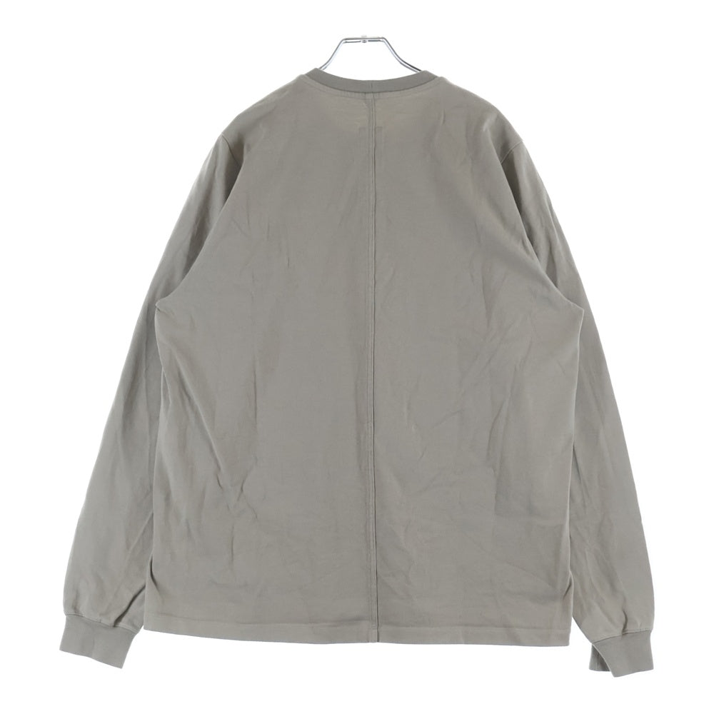 Rick Owens(リックオウエンス) 23AW LUXOR Crewneck Long Sleeve Tee クルーネック 長袖Tシャツ ロンT コットン グレー RU02C7277-BA