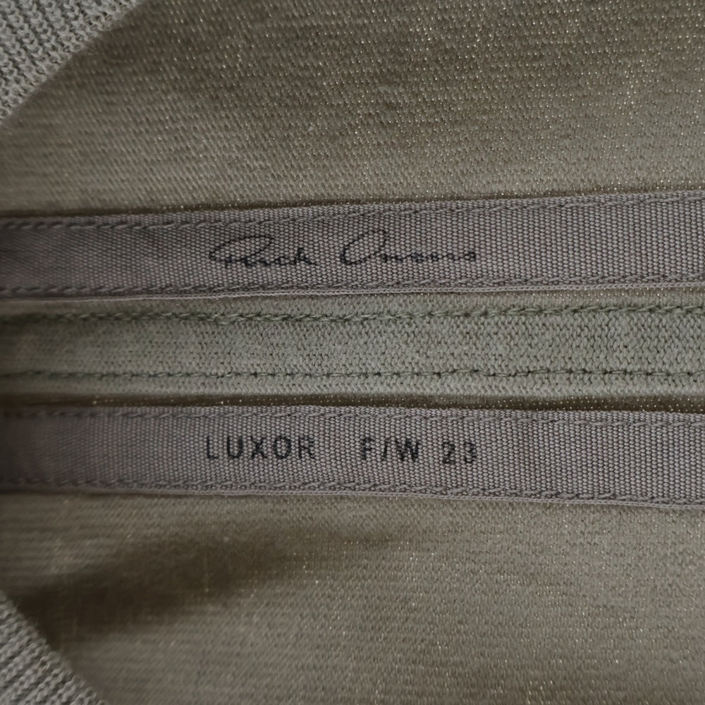 Rick Owens(リックオウエンス) 23AW LUXOR Crewneck Long Sleeve Tee クルーネック 長袖Tシャツ ロンT コットン グレー RU02C7277-BA