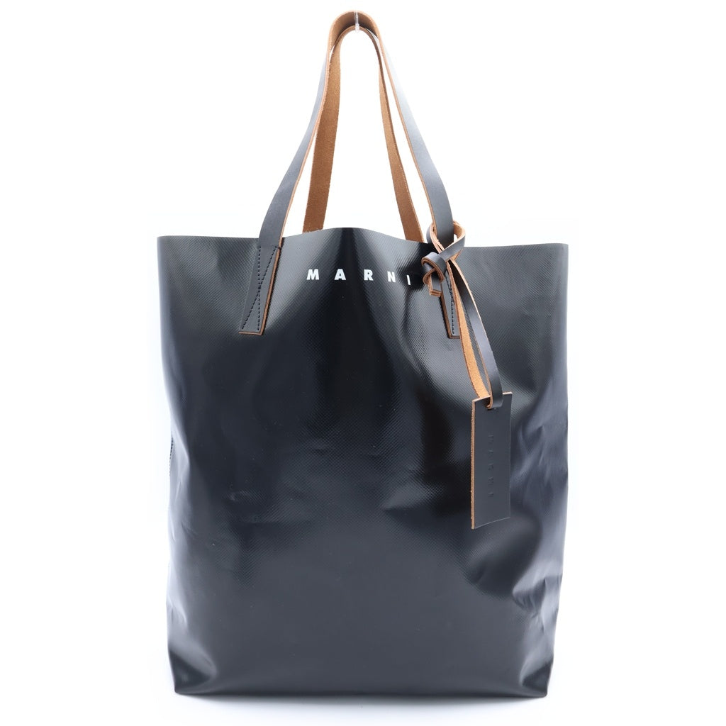 貴重MARNIチャリティーコレクション MARNI(マルニ) バイカラー ロゴトートバッグ ハンドバッグ PVC