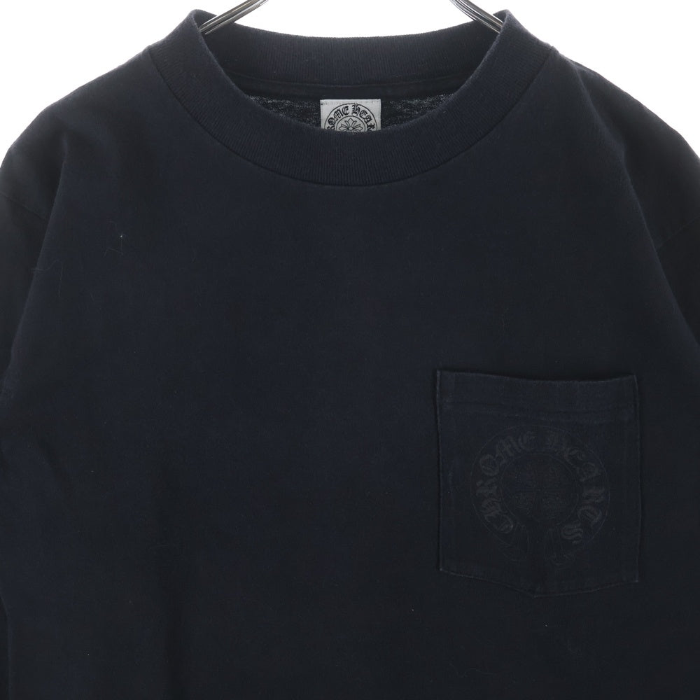 CHROME HEARTS(クロムハーツ) OLD Back Cemetery L/S オールドモデル バックセメタリー ホースシュープリントポケット ロングスリーブ 長袖Tシャツ 長袖カットソー ブラック