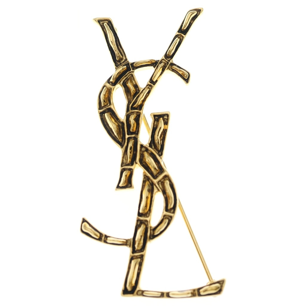 SAINT LAURENT PARIS(サンローランパリ) OPYUM BRCH MONOGRAM 470371 Y1500 YSLカサンドラ オピウムブローチ ゴールド レディース