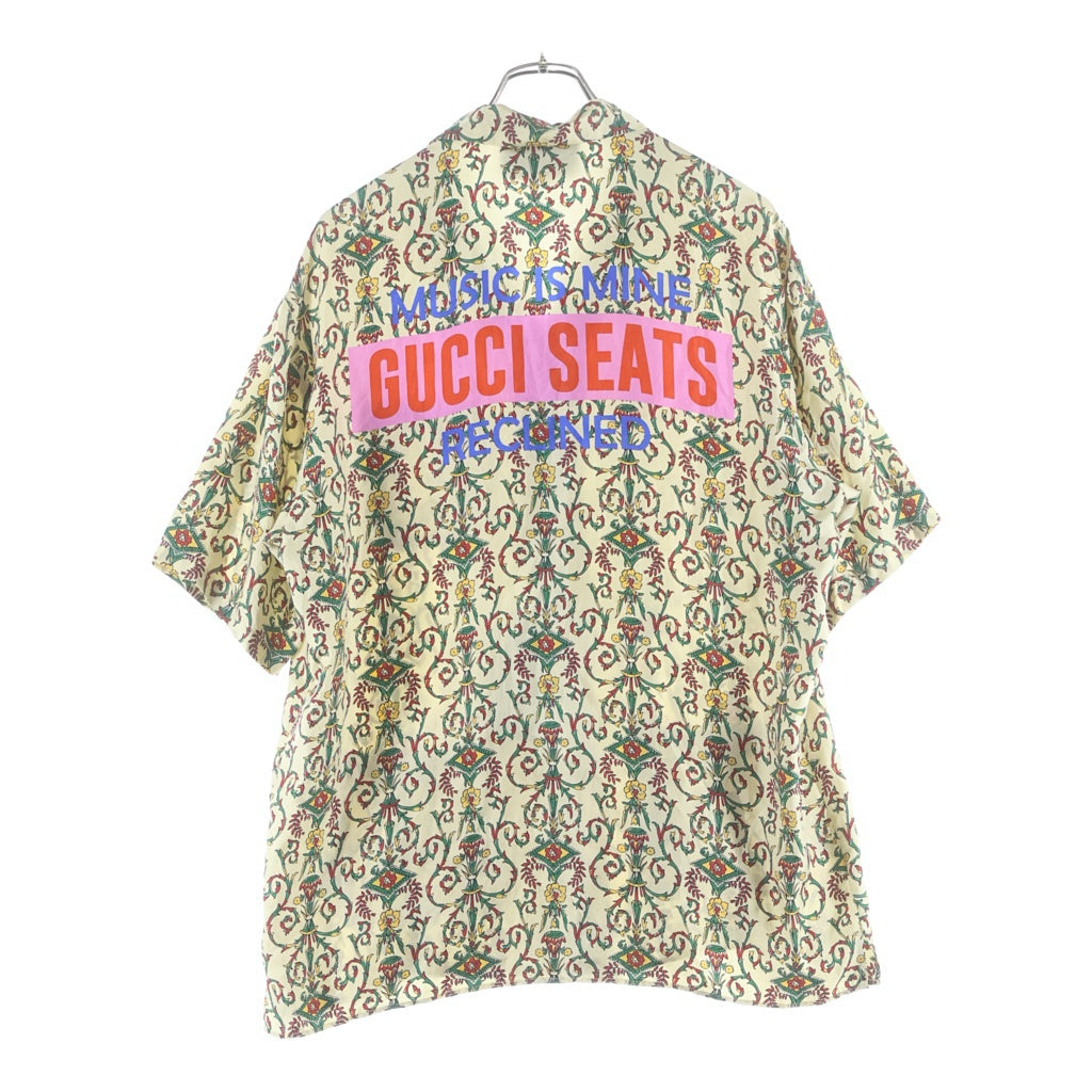 GUCCI(グッチ) GUCCI SEATS SS SHIRTS 676347 総柄開襟半袖シャツ マルチカラー