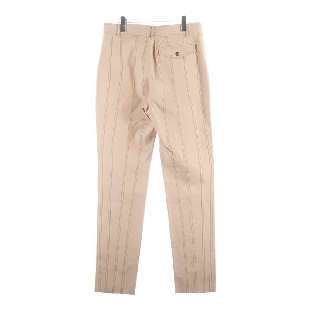 BOTTEGA VENETA(ボッテガヴェネタ) LAMB AYERS LEATHER PANT 511600 VELY1 ラムスキン パイソンサイドライン パンツ ライトピンク