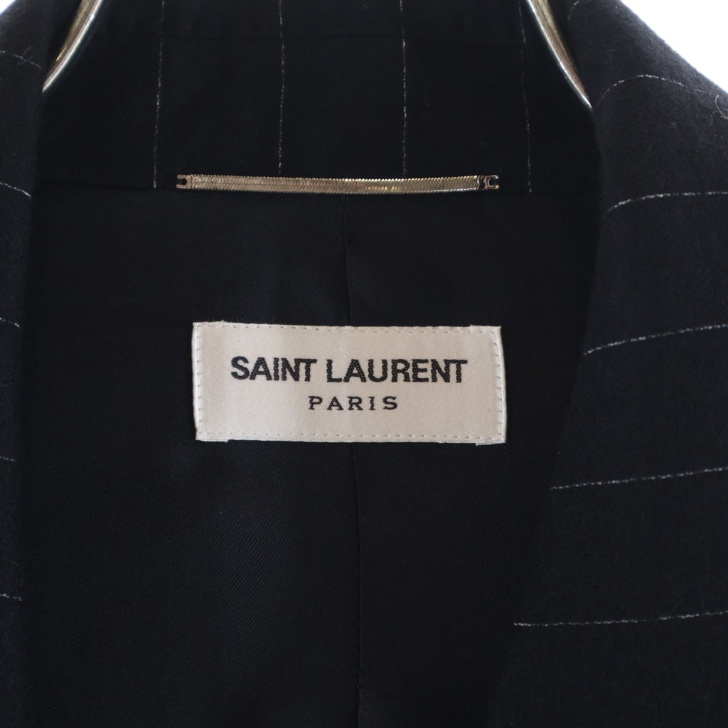 SAINT LAURENT PARIS(サンローランパリ) ストライプ柄 3B ダブルブレスト ウールテーラードジャケット ブラック 771647 Y1H24