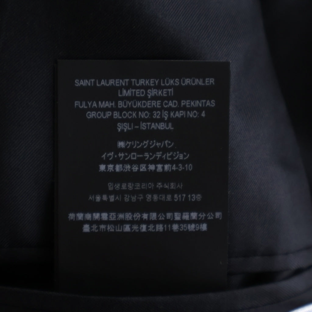 SAINT LAURENT PARIS(サンローランパリ) ストライプ柄 3B ダブルブレスト ウールテーラードジャケット ブラック 771647 Y1H24