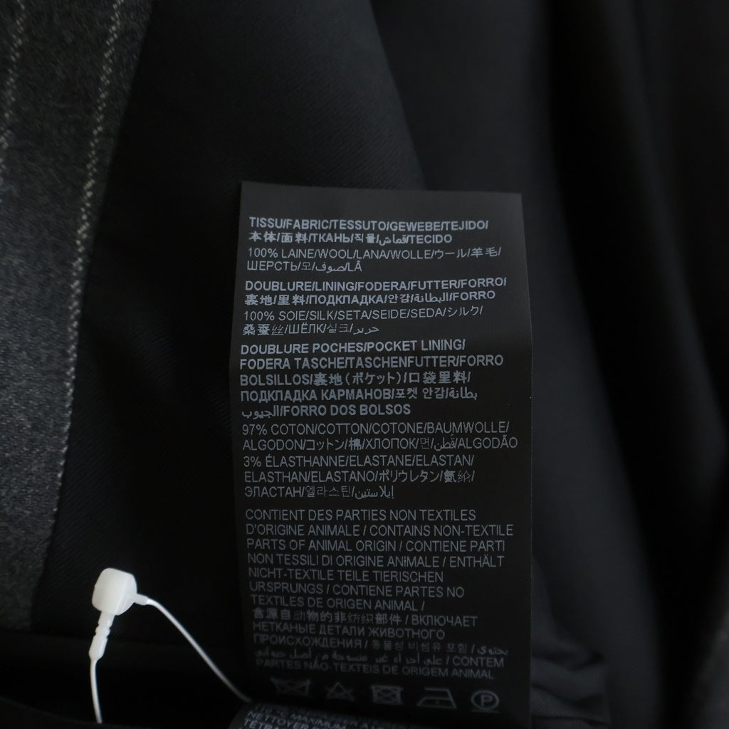 SAINT LAURENT PARIS(サンローランパリ) ストライプ柄 ピークドラペル ストライプ ショルダーパット入り ウールダブルジャケット 786846 Y5H37