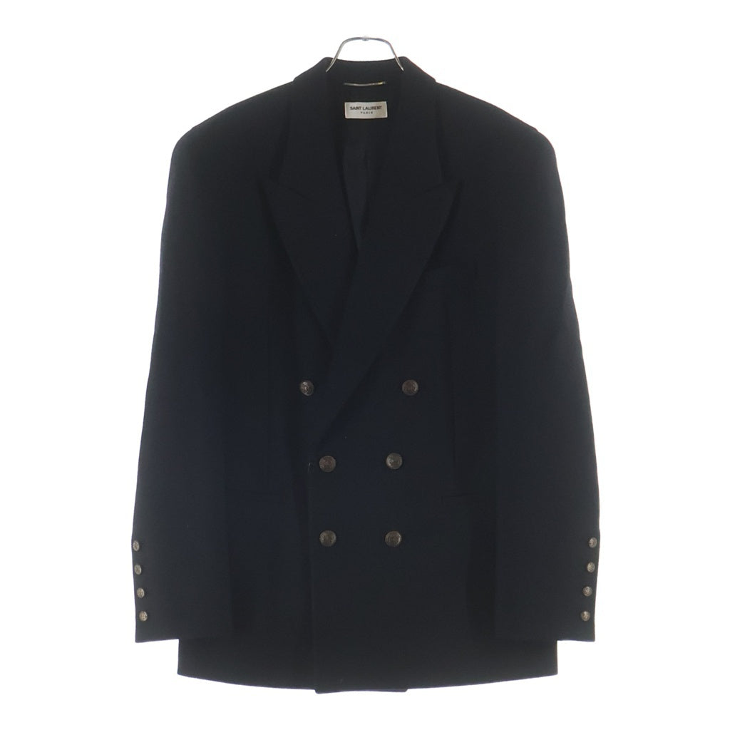 SAINT LAURENT PARIS(サンローランパリ) Double-Breasted Jacket メタルボタン 6Bダブルブレストコート 707006 Y2F64