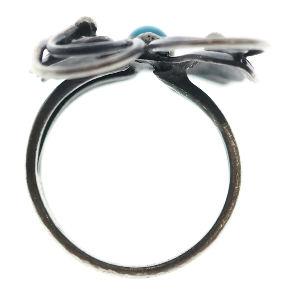 INDIAN JEWELRY(インディアンジュエリー) STERRING Geraldine NAJAVO Ring ナバホ族 ターコイズ パピヨンモチーフ リング シルバー