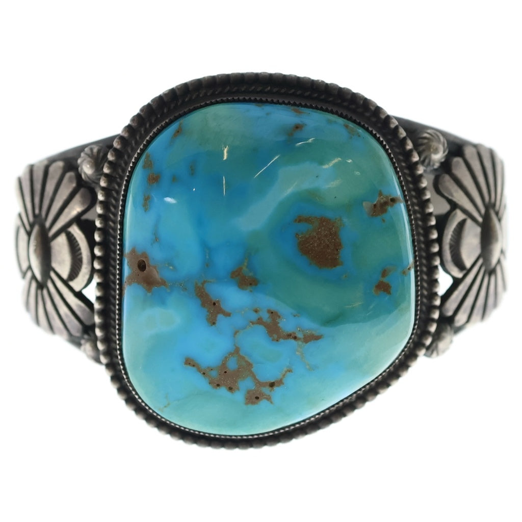 INDIAN JEWELRY(インディアンジュエリー) STERRING C.MTZ NAJAVO Bracelet ナバホ族 ターコイズ ブレスレット バングル シルバー