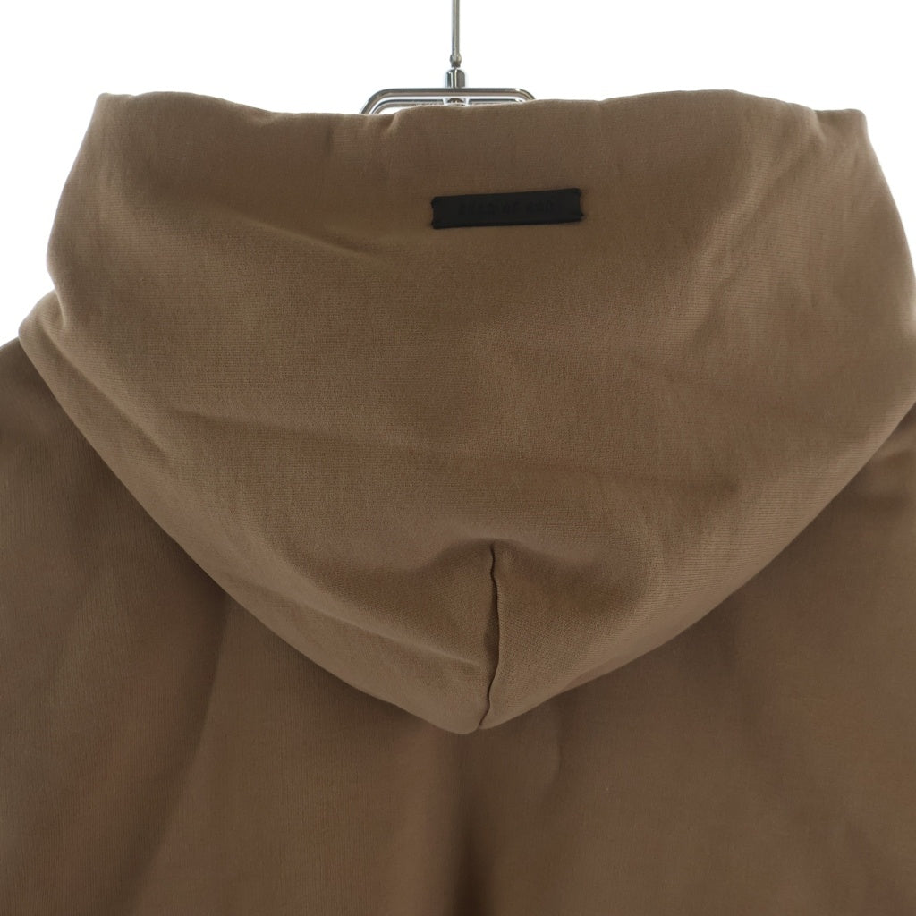 FEAR OF GOD(フィアオブゴッド) HOODIE ラバーロゴ プルオーバースウェットパーカー フーディー ベージュ