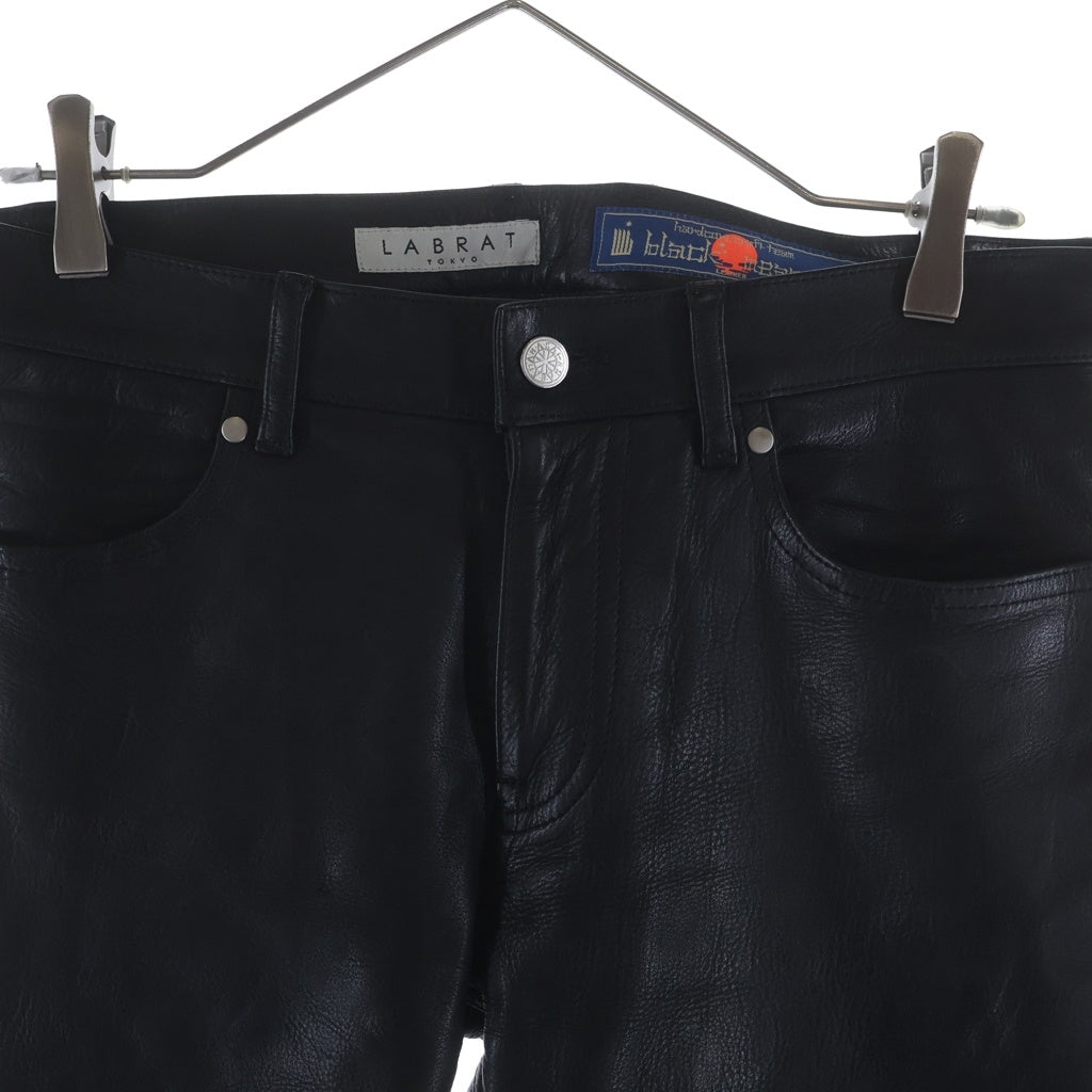 BLACK MEANS(ブラックミーンズ) × LABRAT Leather Pants ラブレット カウレザー パンツ ブラック