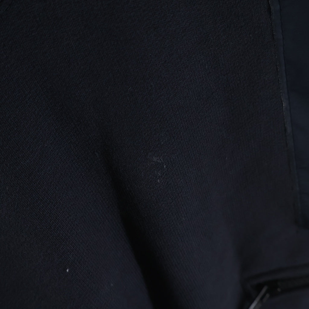 TAKAHIROMIYASHITA The SoloIst.(タカヒロミヤシタザソロイスト) 19AW I LIVE NOW ZIP MOCK NECK SWEAT ジップディティール モックネックスウェットトレーナー ブラック