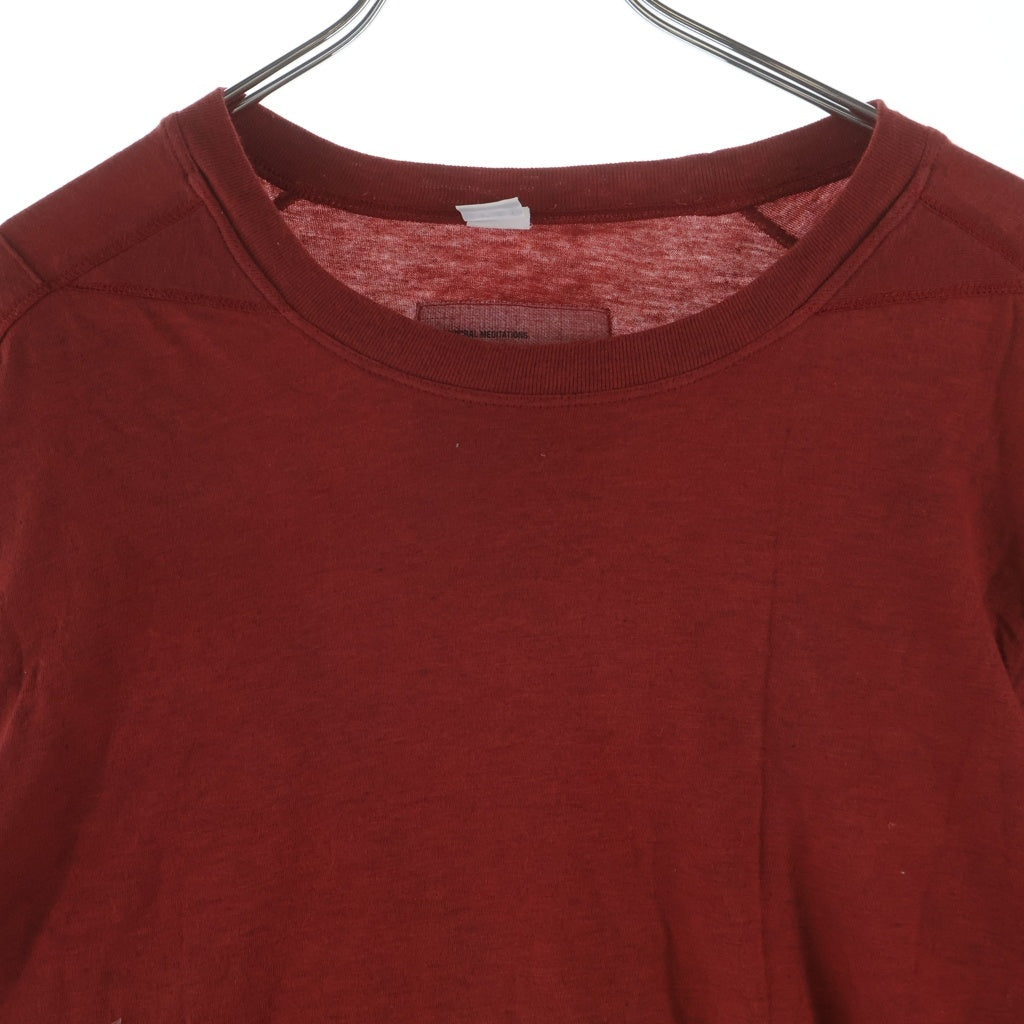 hussein chalayan(フセインチャラヤン) 04SS バックデザイン長袖Tシャツ カットソー ロンT イタリア製 レッド