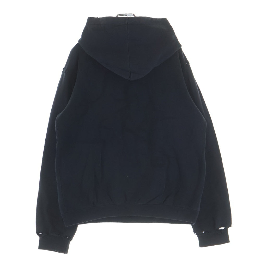 RAF SIMONS(ラフシモンズ) 02AW Virginia Creeper期 Roots Hoodie ヴァージニアクリーパー ルーツフーディー パーカー 両面プリント ブラック