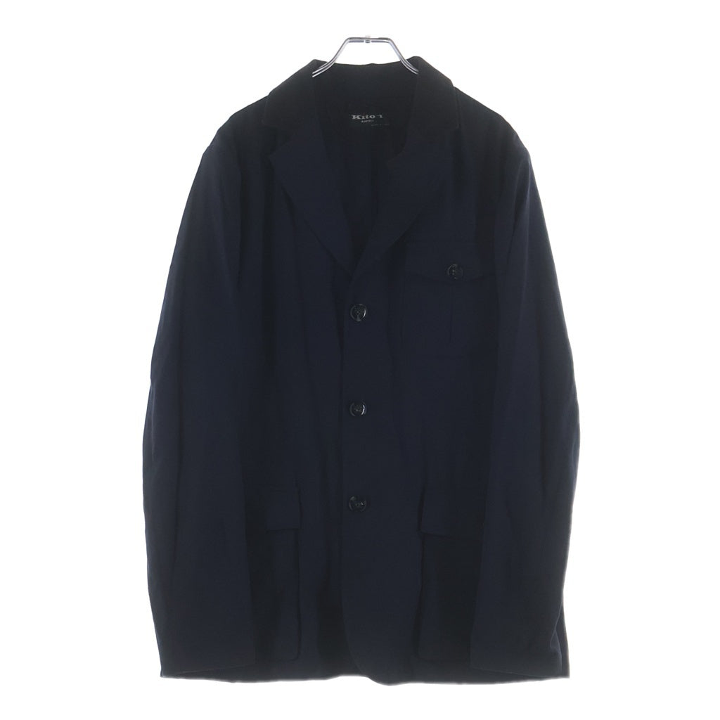 Kiton(キートン) Jacket 切り替え スエード ジャケット ネイビー